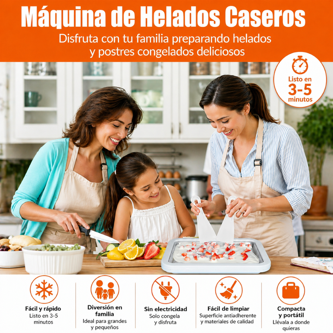 Plancha para hacer helados enrollados