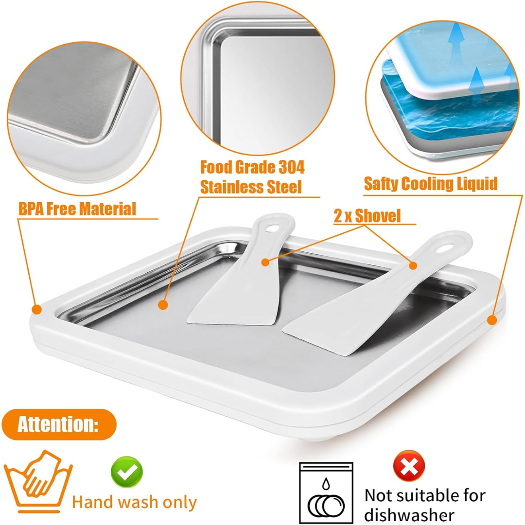 Plancha para hacer helados enrollados