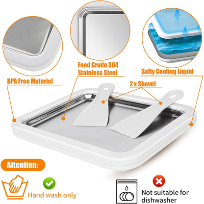 Plancha para hacer helados enrollados