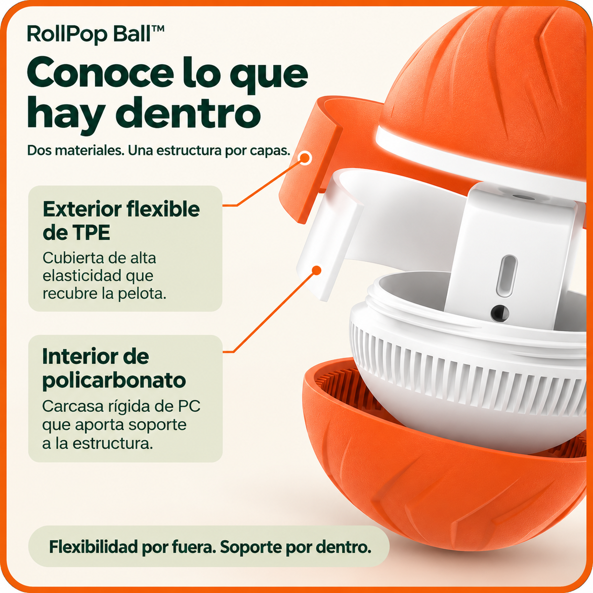 RollPopBall Pelota interactiva con rebote automático