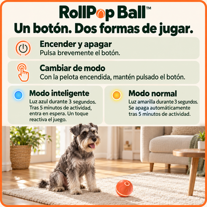 RollPopBall Pelota interactiva con rebote automático