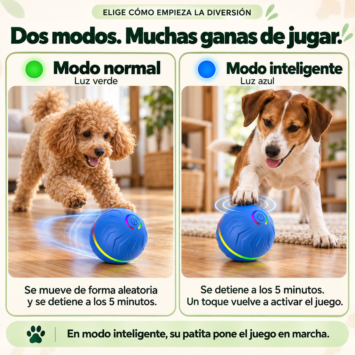 RollPopBall Pelota interactiva con rebote automático